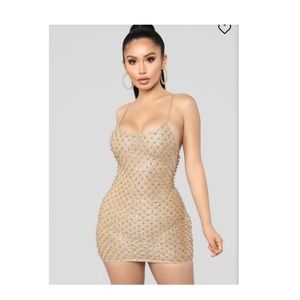 Gold Giltter Gold Bead Dress